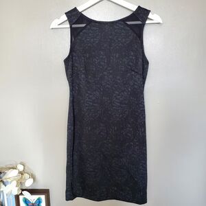 Banana Republic Dress Petite Size 2 Black Mesh Detail Sleeveless Sheath New